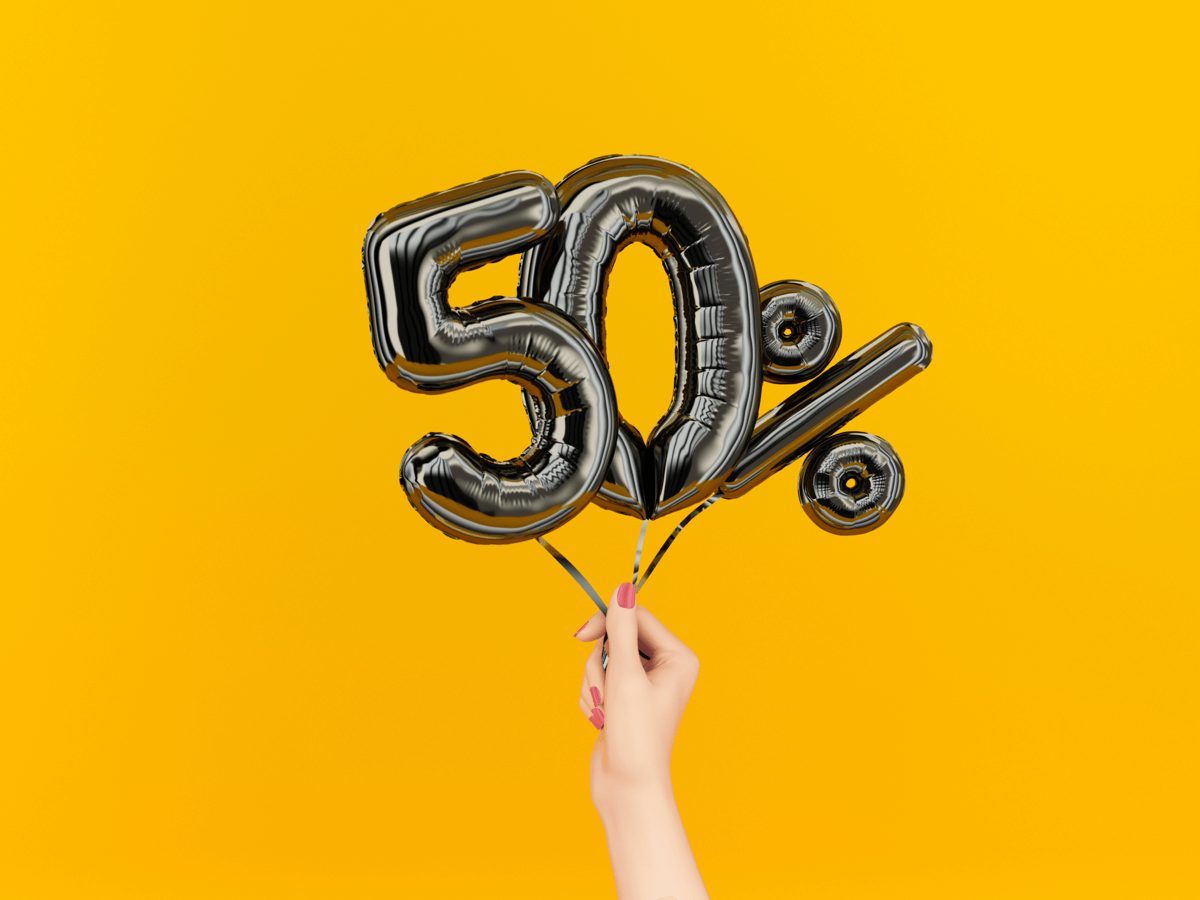 50% balloons 50% balloons
